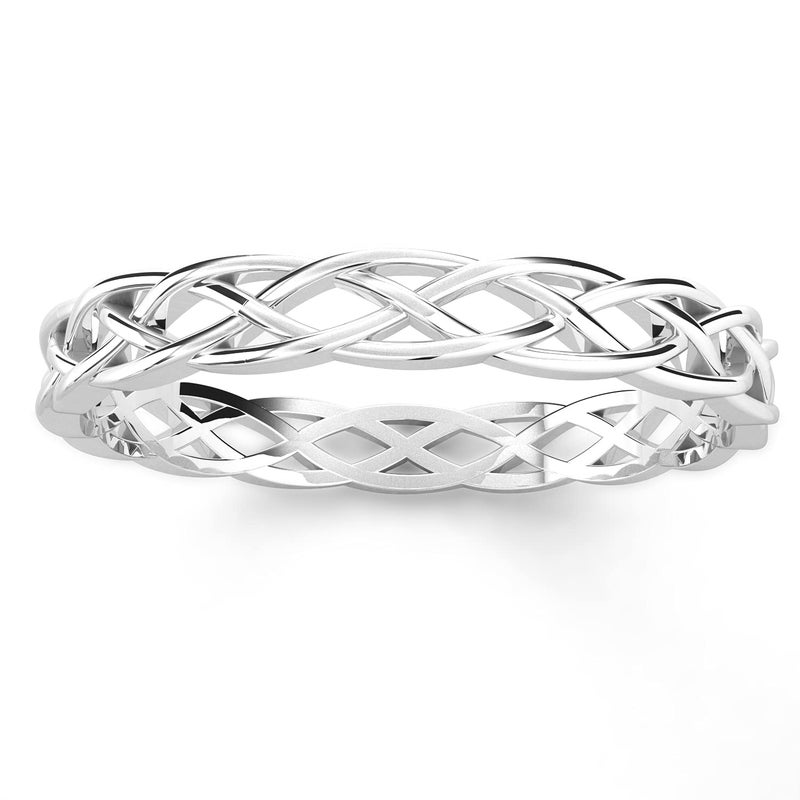 Metal Factory Sz 12 Sterling Silver 925 Celtic Knot Eternity Band Ring - Image 2